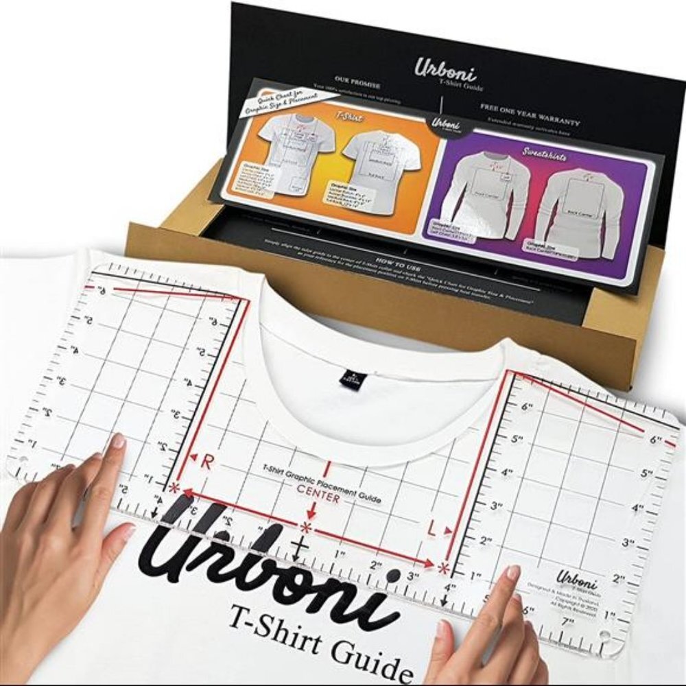 Tshirt Ruler Guide for Vinyl Alignment, Center Designs, for Heat Press
